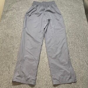 Under Armour HeatGear Mens Small Gray Mesh Lined Athletic Track Pants 1239481